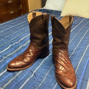 Tecovas Brown Alligator ropers size 11.5D